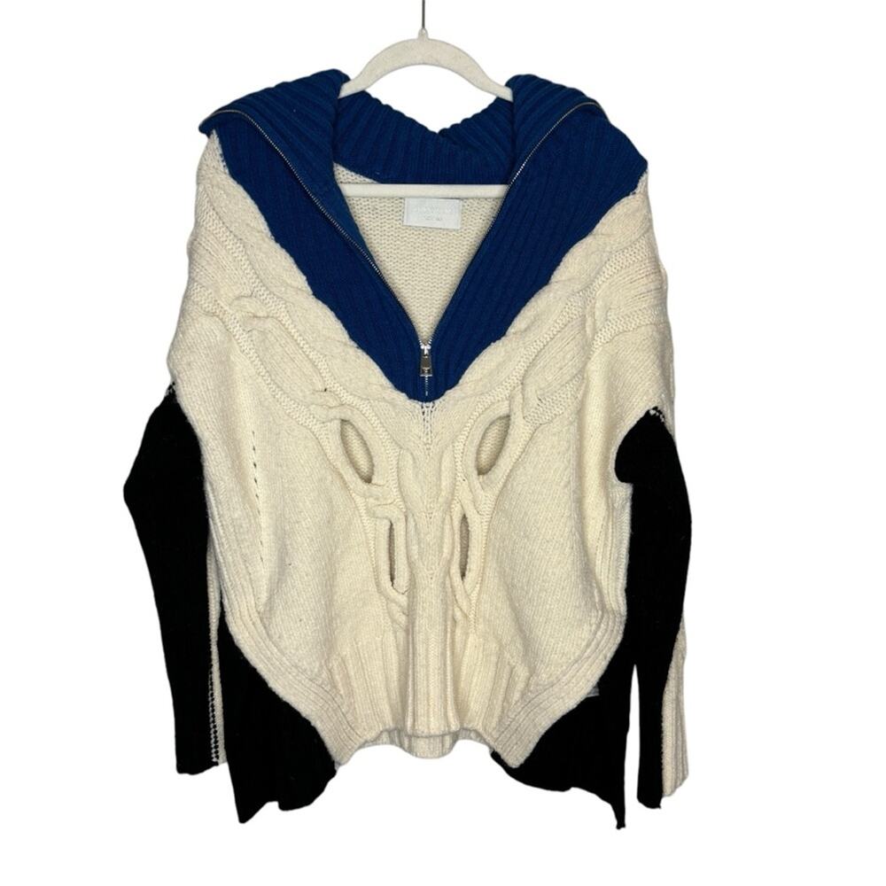 Zadig & Voltaire Cutout Wool Blend Oversized Knit Sweater - Picture 2 of 11